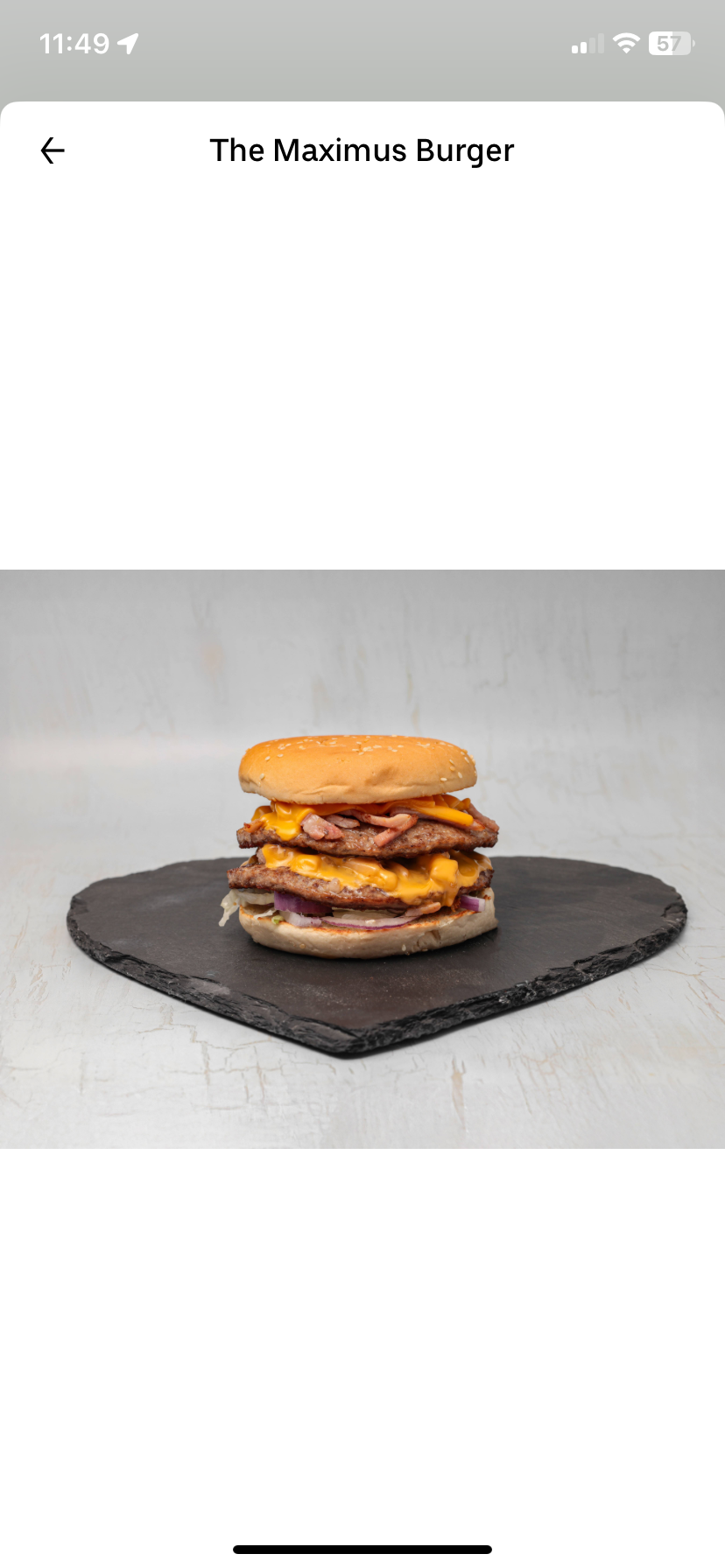 The Maximus Burger from Forkie Fat Boyz